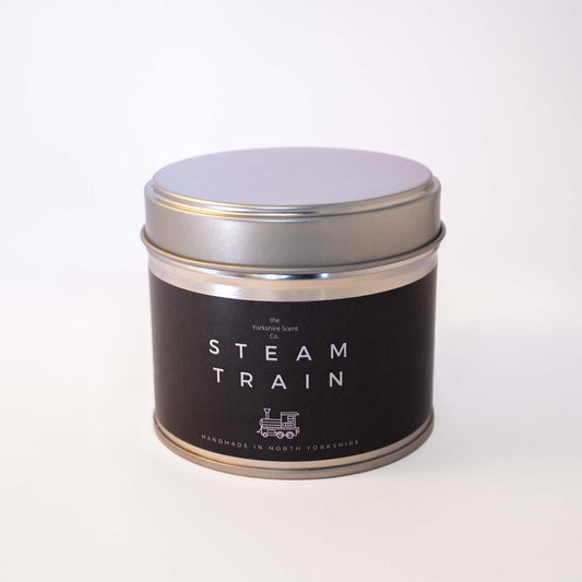 Steam Train Tin Candle