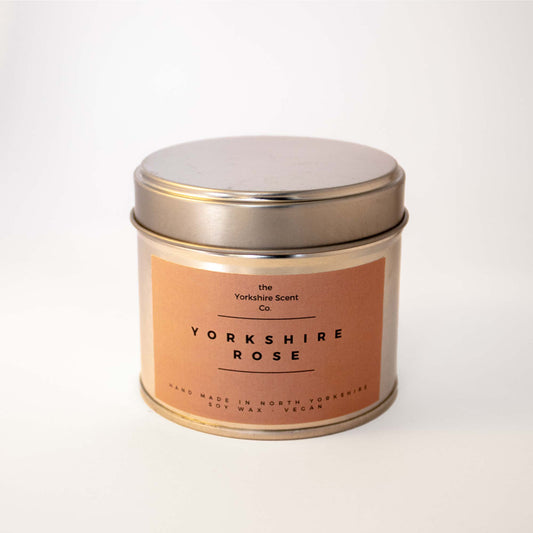 Yorkshire Rose Tin Candle